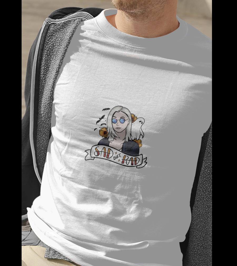 Phoebe Bridgers Sad But Rad Ghost And Bat Iconic T-Shirt