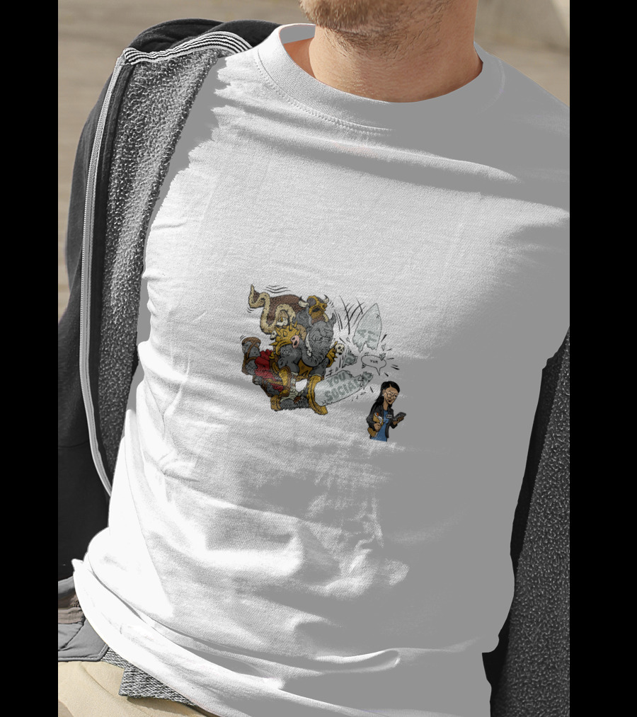 AOCMerch Socialism Satire Comic Character Scene T-Shirt