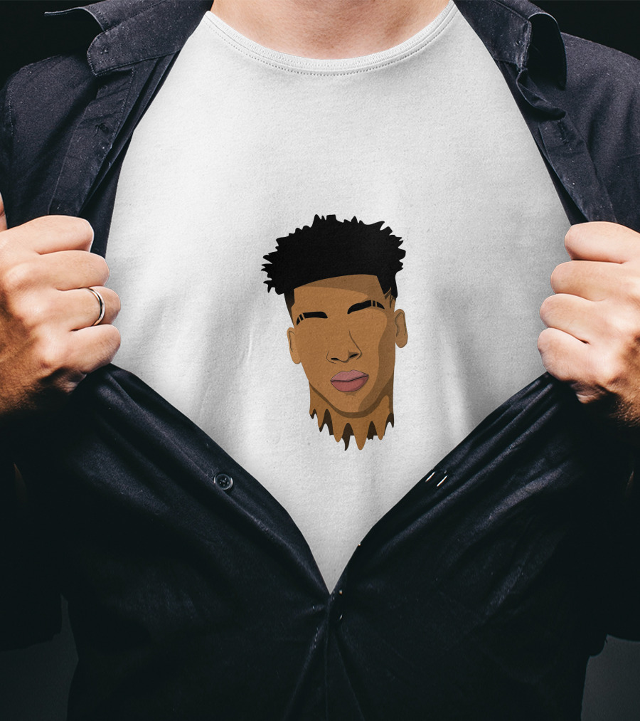 NLE Choppa Stylized Portrait Face T-Shirt