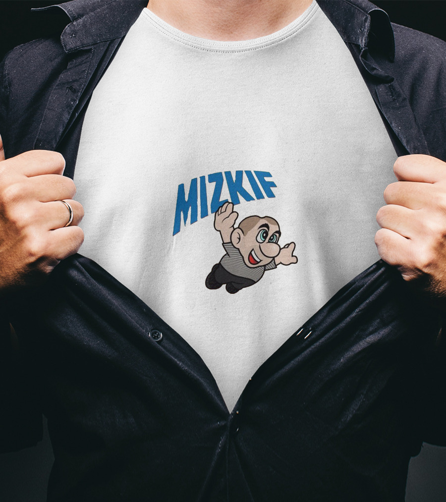 Mizkif Cartoon Character Flying Action Hero Pose T-Shirt