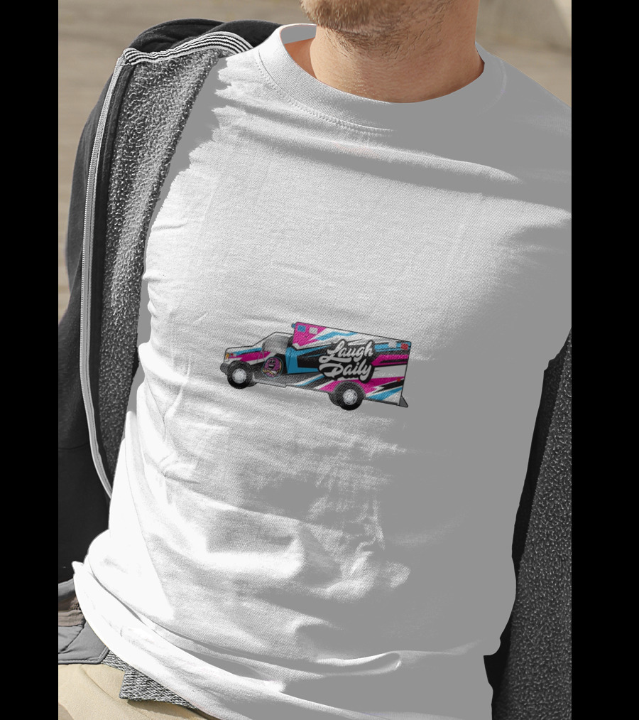 Laugh Daily JStu Colorful Truck T-Shirt