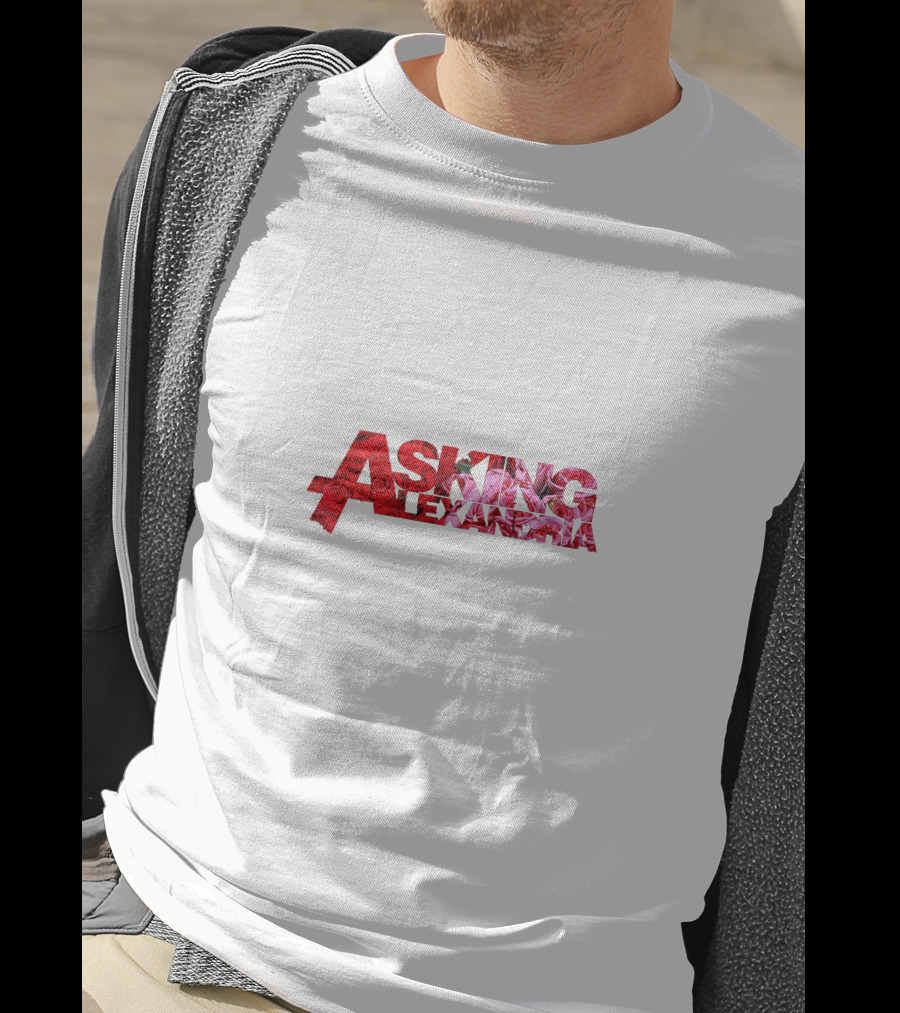 Asking Alexandria Floral Red And Pink Logo Roses T-Shirt