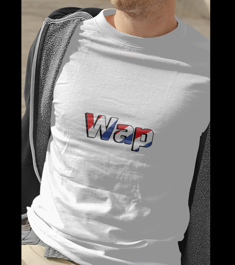Wap Red White Blue Lettering Style Merchandise T-Shirt