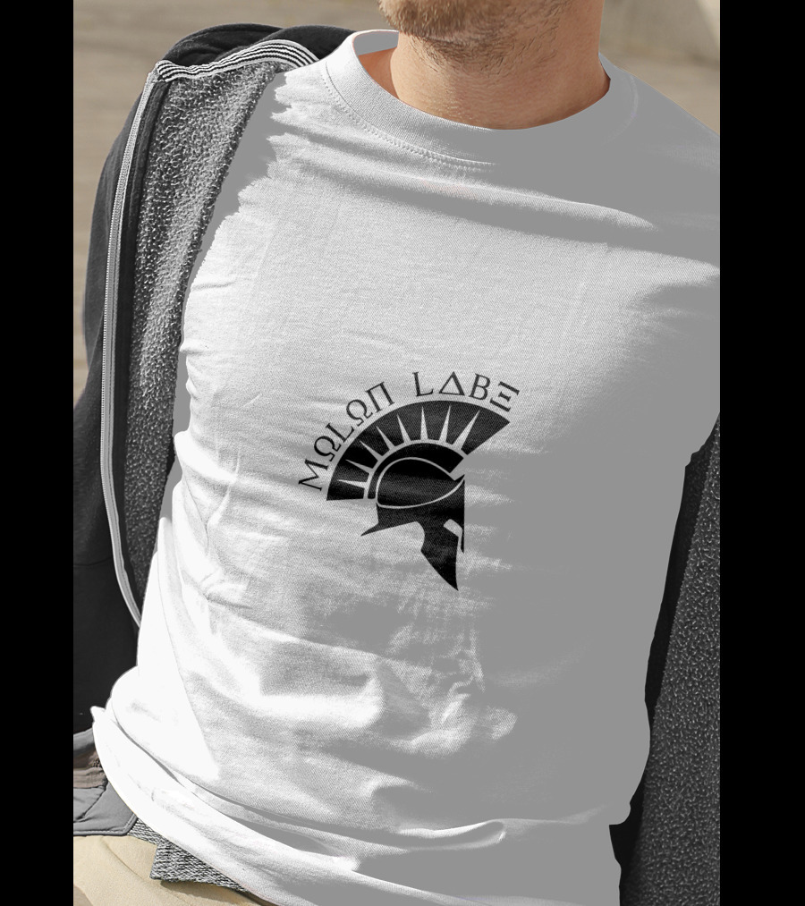 Molon Labe Spartan Helmet Greek Warrior T-Shirt