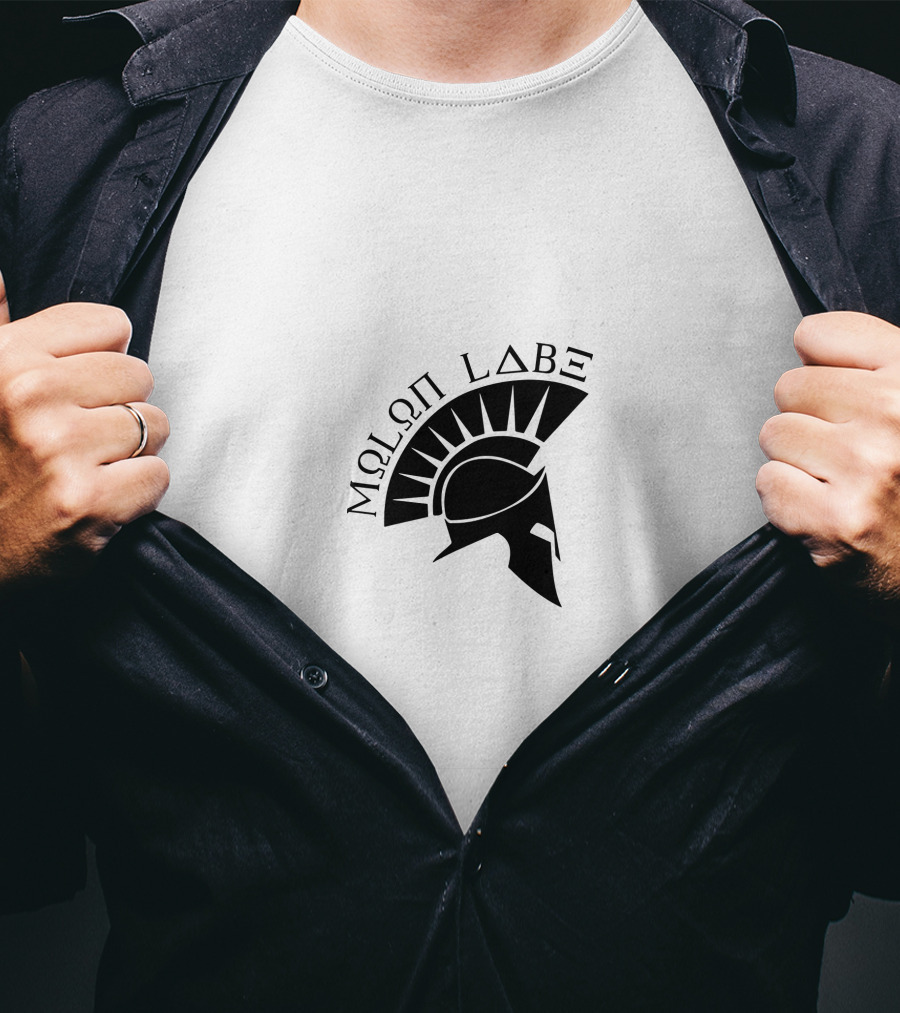 Molon Labe Spartan Helmet Greek Warrior T-Shirt