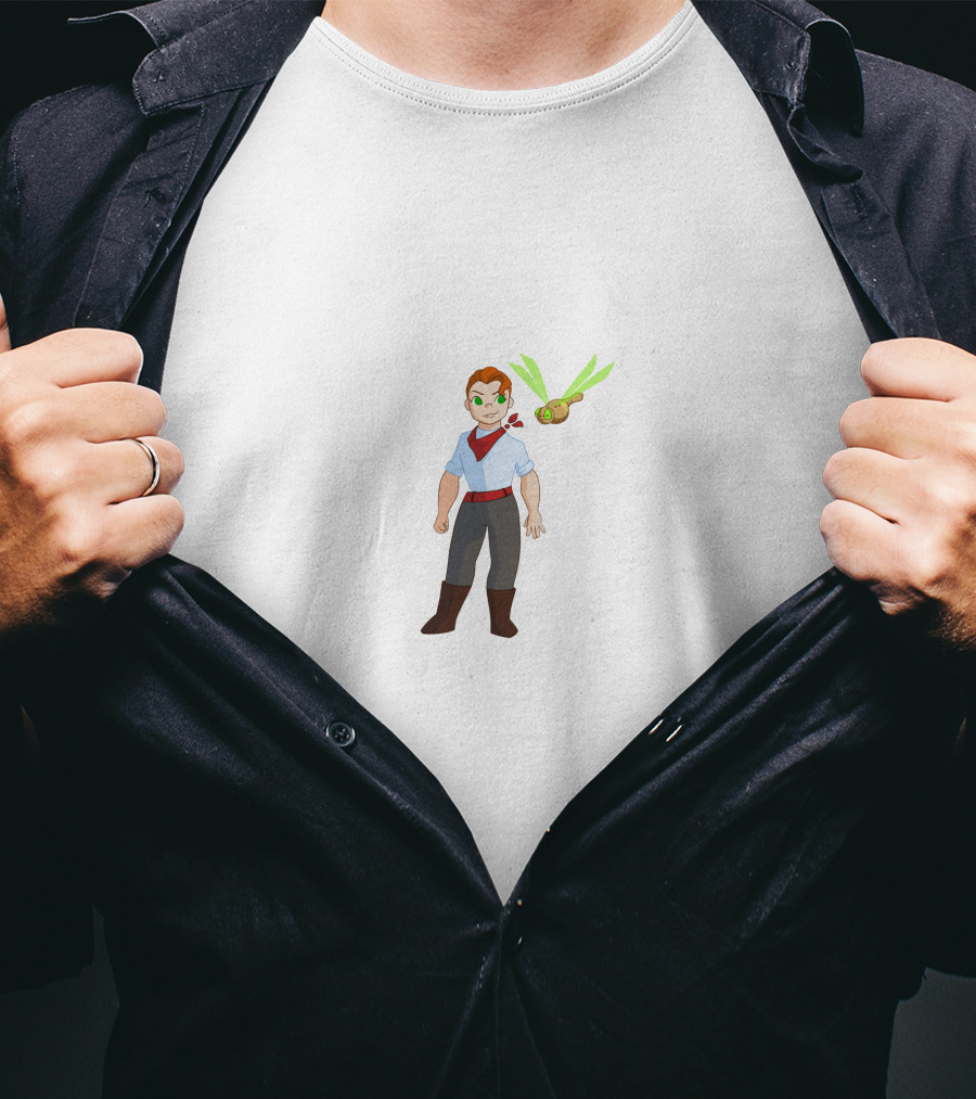 Jatie Fit Character With Flying Creature Sidekick Adventure T-Shirt