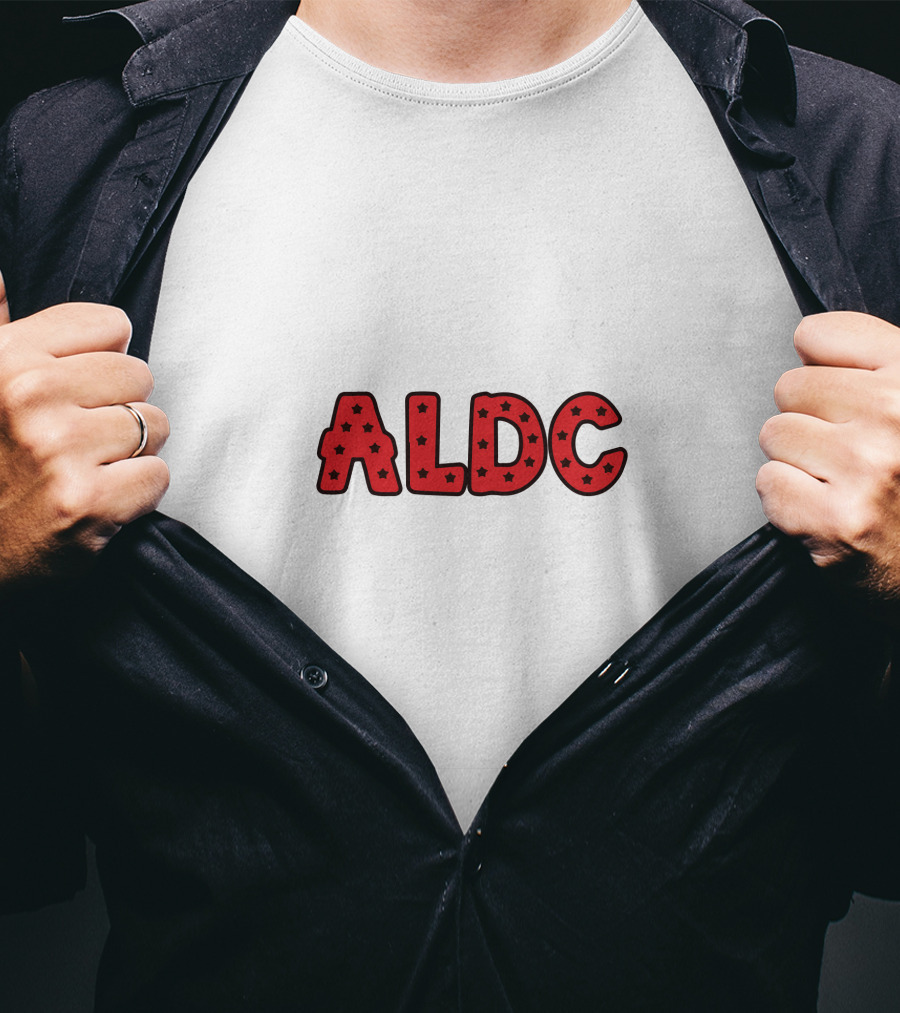 ALDC Red Lettering With Stars T-Shirt