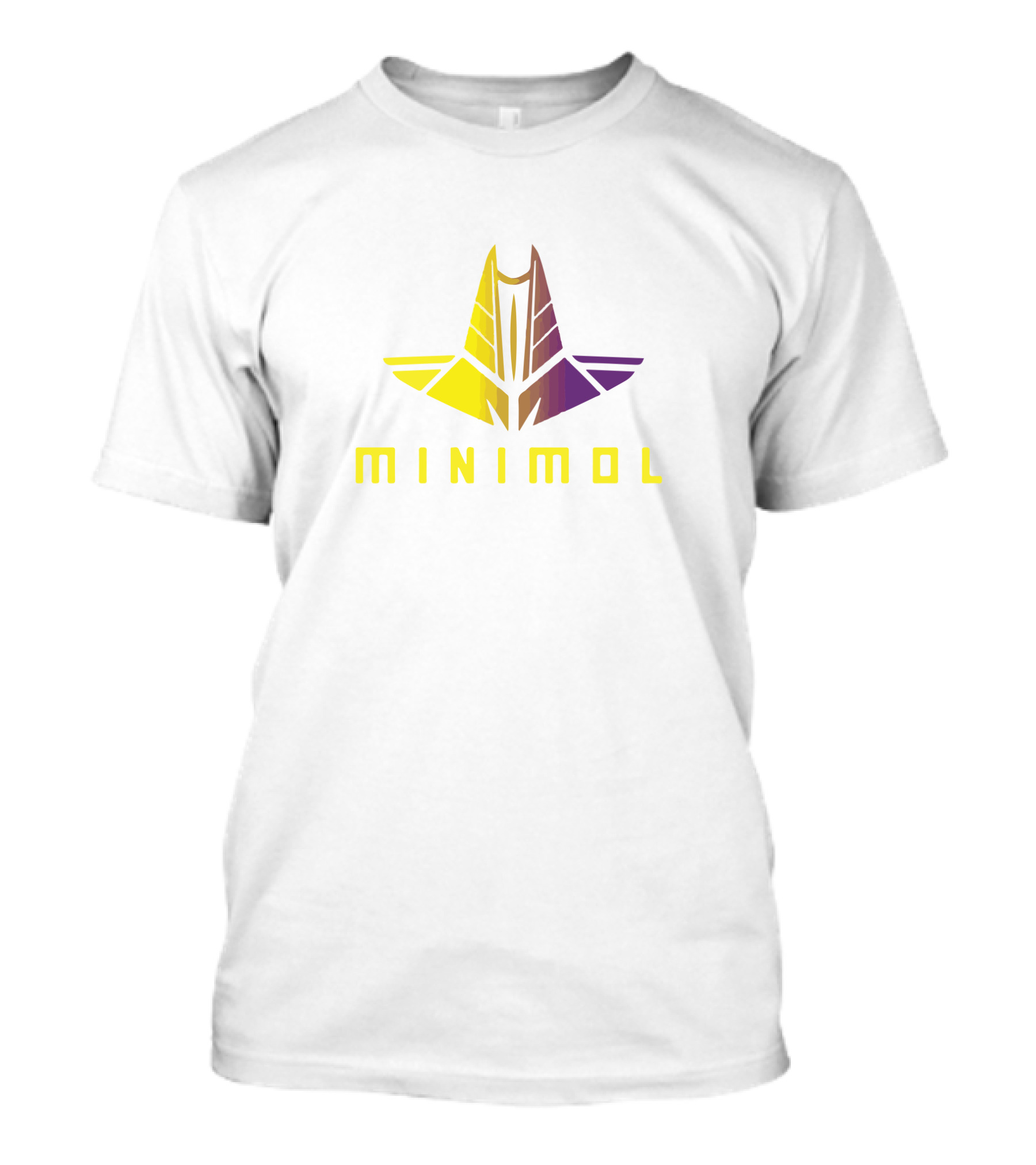Minimum Transformer Robot Head Yellow Purple T-Shirt