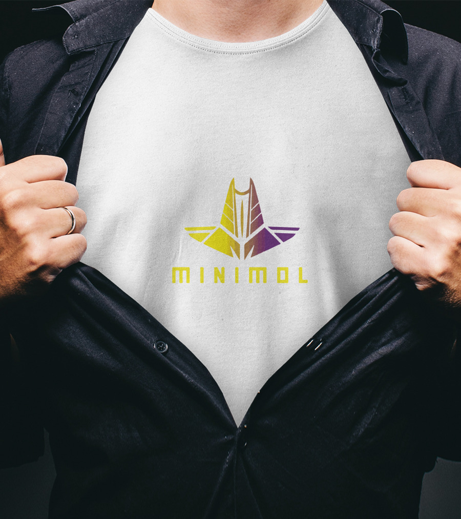 Minimum Transformer Robot Head Yellow Purple T-Shirt