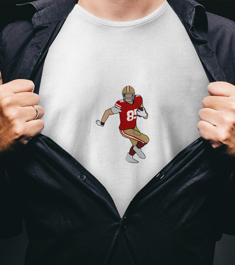 Garoppolo Kittle 85 Football Player Red And Gold Uniform T-Shirt
