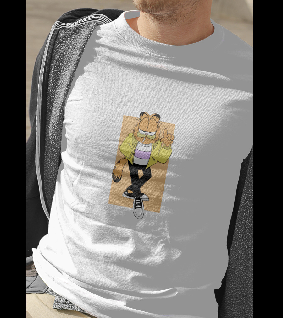 Garfield Cool Pose In Sneakers And Jacket T-Shirt
