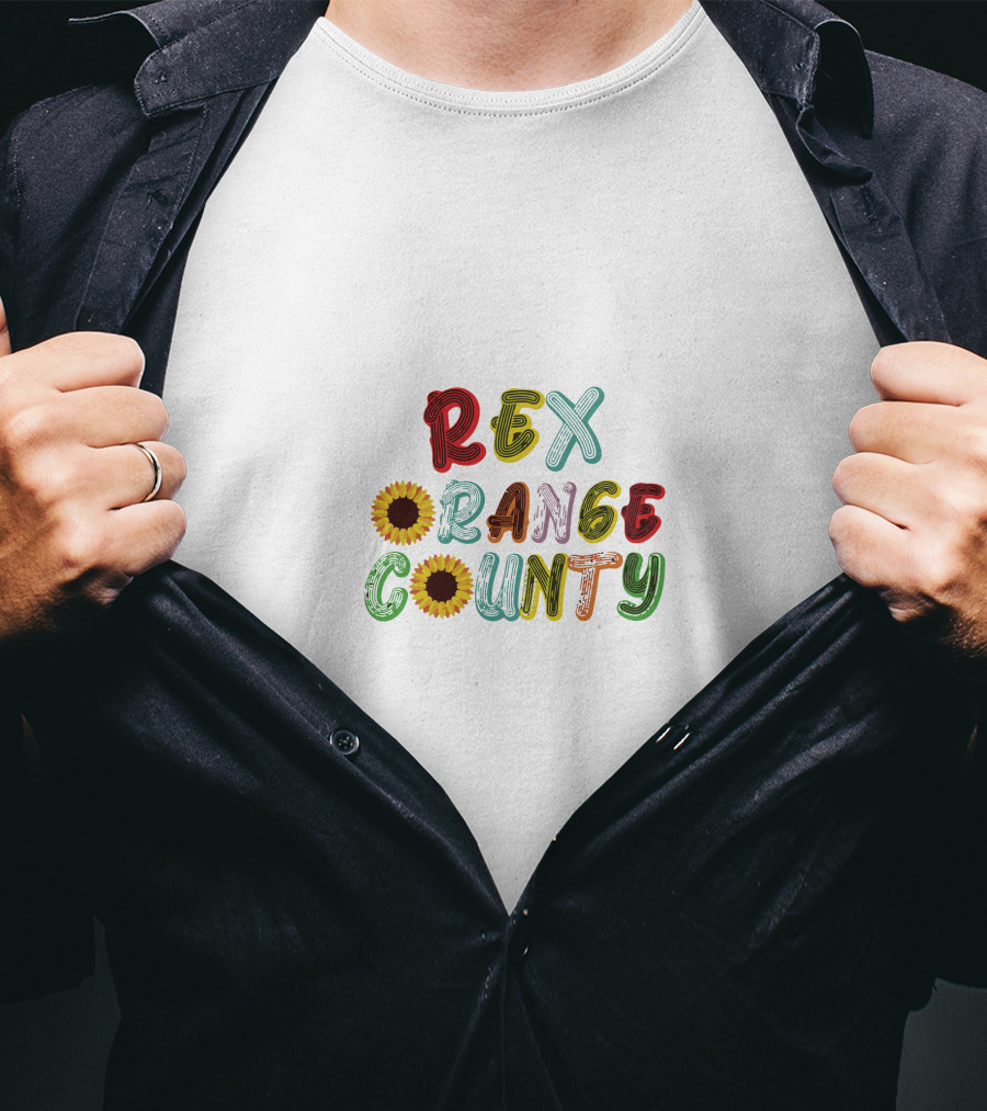Rex Orange County Colorful Sunflower Letters T-Shirt