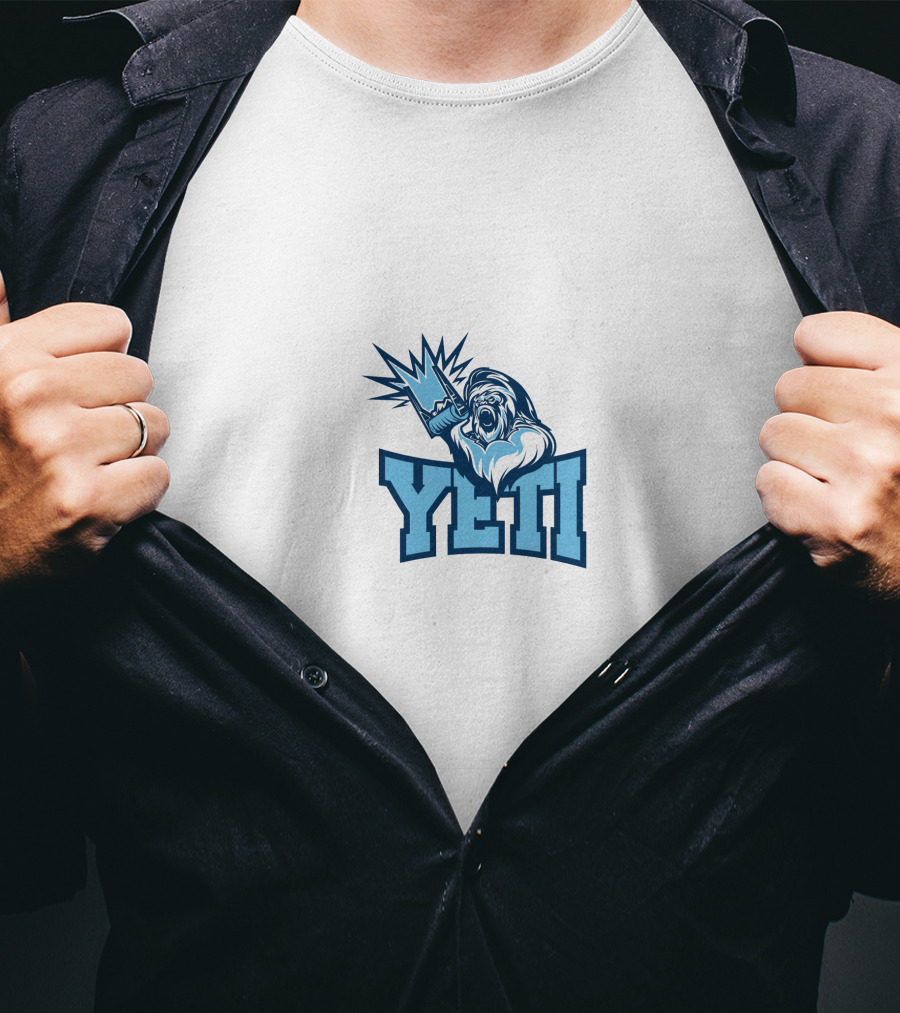 Yheti Stylized Yeti Illustration Power Pose T-Shirt