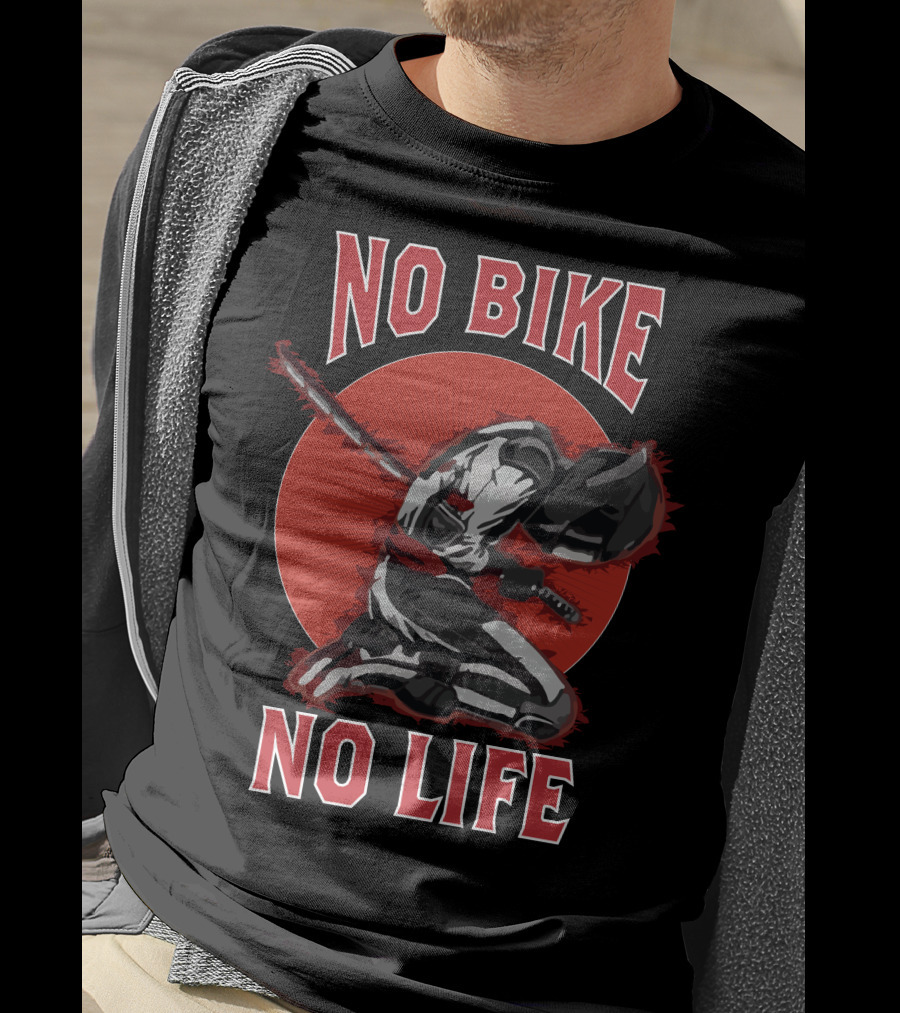 No Bike No Life Knight USA T-Shirt