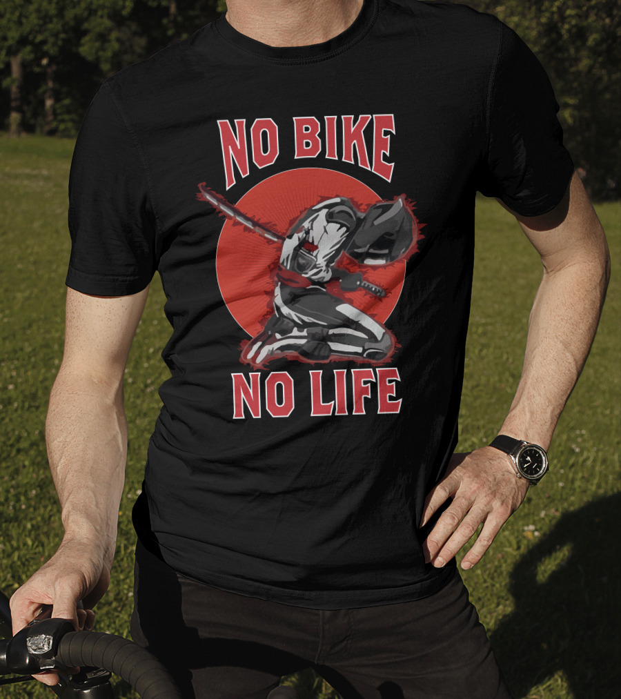 No Bike No Life Knight USA T-Shirt