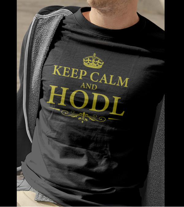 Keep Calm And HODL Yellow Crown T-Shirt