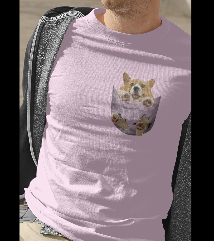 Lovely Corgi Pocket Pal T-Shirt