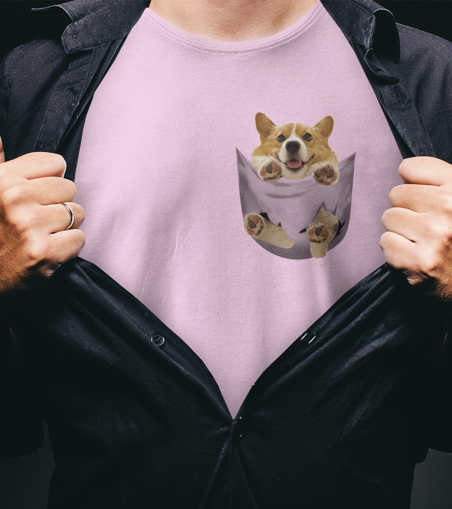 Lovely Corgi Pocket Pal T-Shirt