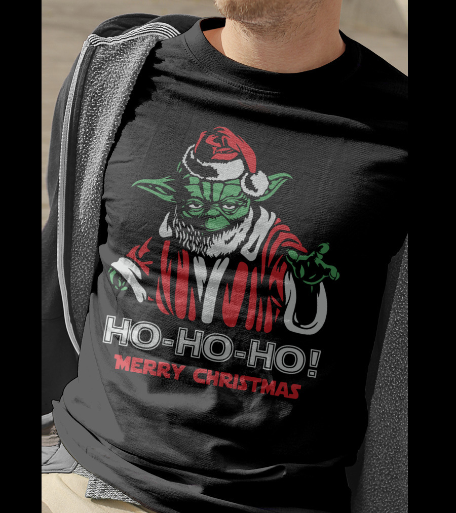 Ho Ho Ho Merry Christmas Yoda T-Shirt