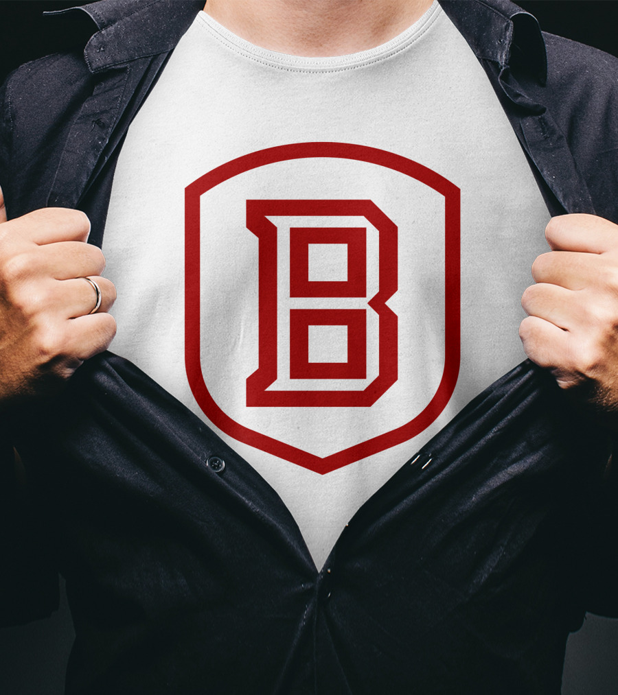 Bradley Braves Shield Emblem B T-Shirt