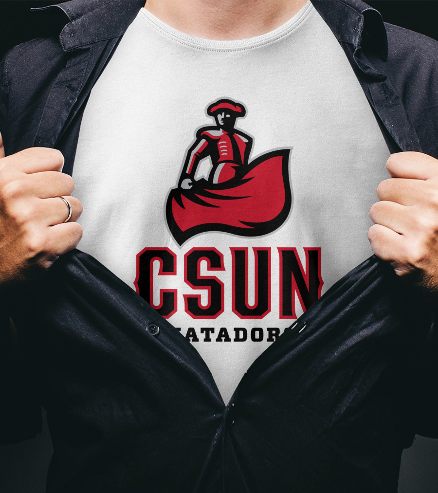CSUN Matadors Logo Matador In Red And Black Robe T-Shirt