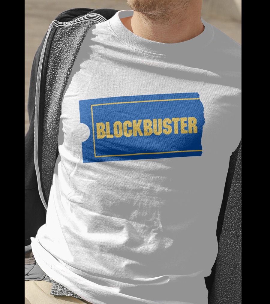 Blockbuster Blue Ticket Logo Nostalgia T-Shirt