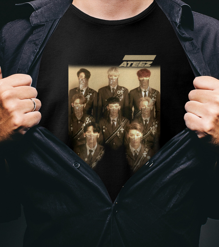ATEEZ Band Members In Ornate Military-Style Outfits T-Shirt
