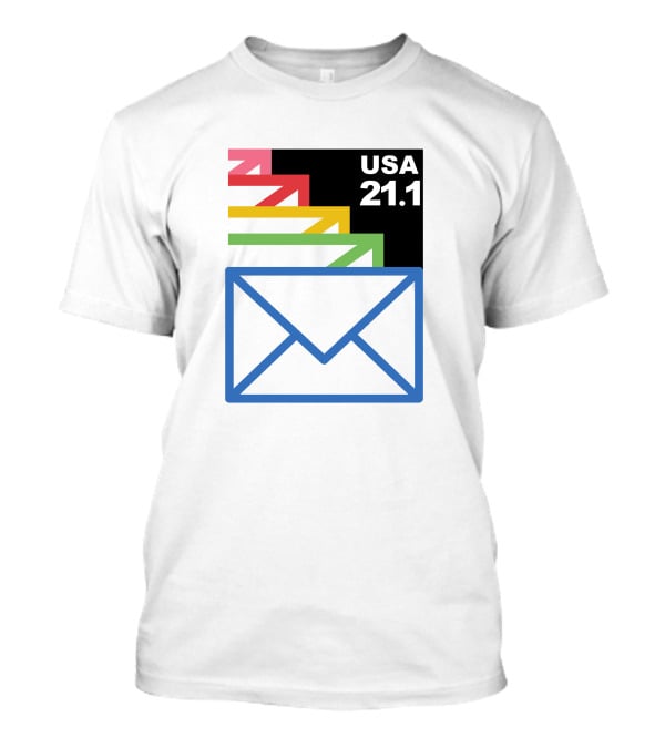 USA 21.1 Envelope Crop Top USPS Merch T-Shirt