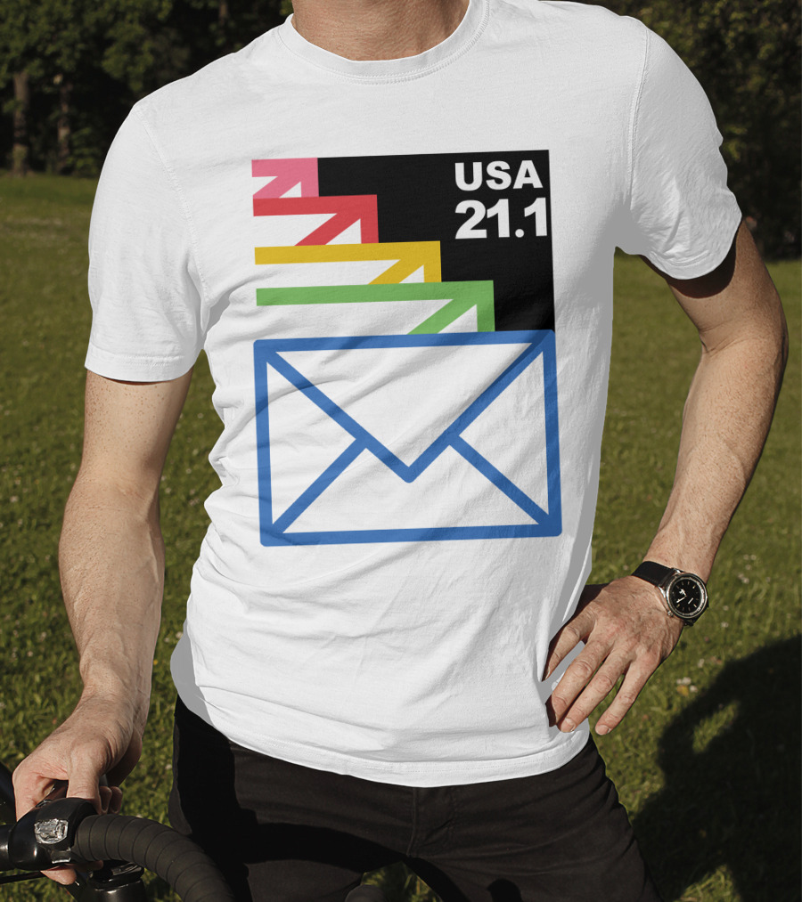 USA 21.1 Envelope Crop Top USPS Merch T-Shirt