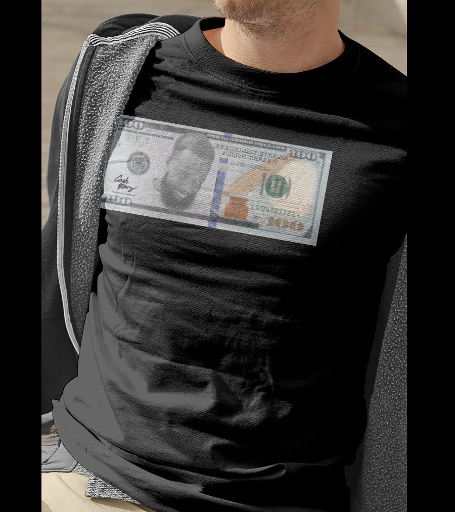 3 Bill Cash Nasty Merch Hundred Dollar Bill Parody With Smiling Face T-Shirt