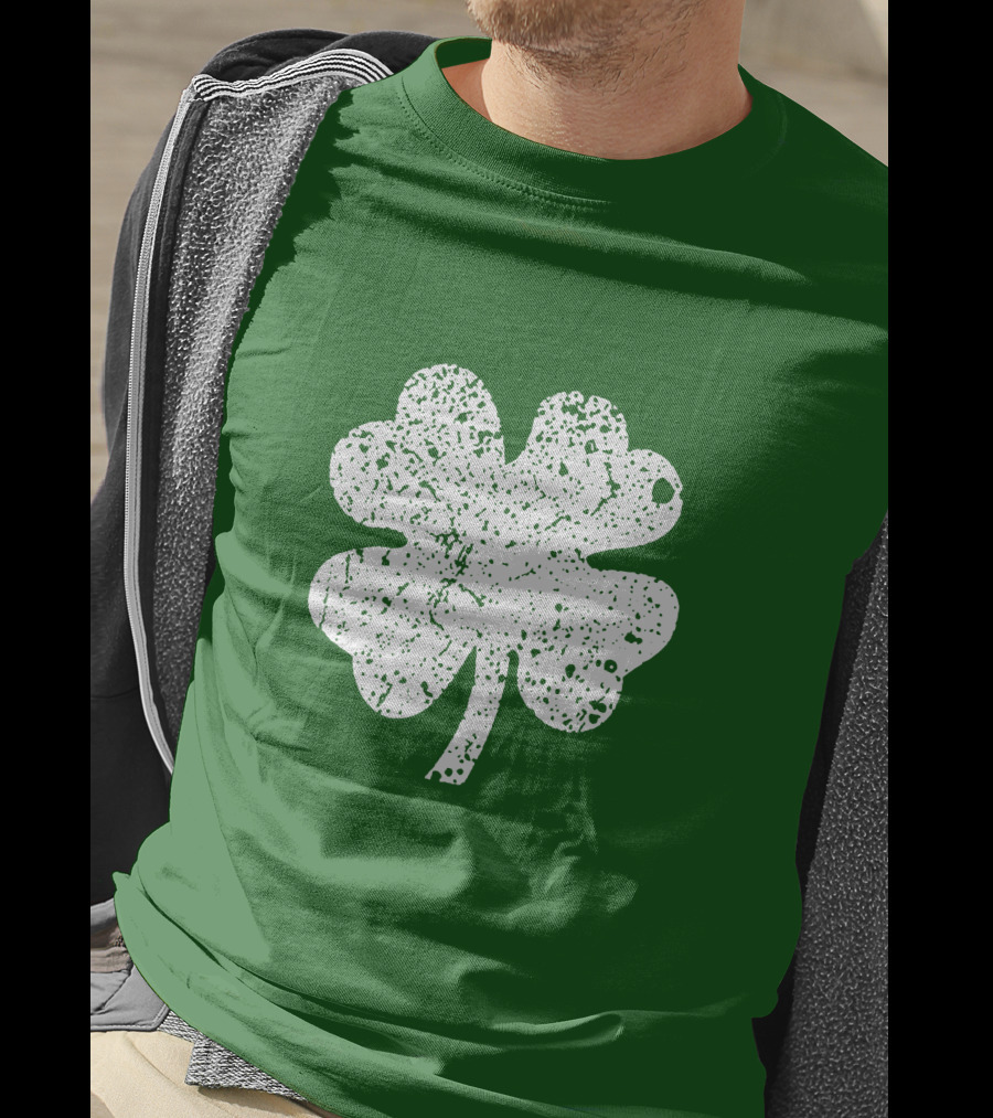 Four Leaf Clover St. Patrick's Day Green Lucky Charm T-Shirt