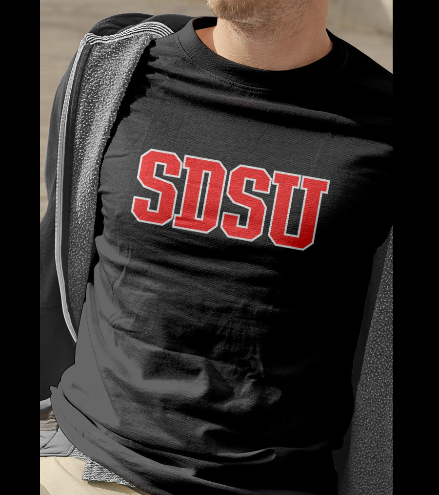 SDSU San Diego State University Bold Red Letters T-Shirt