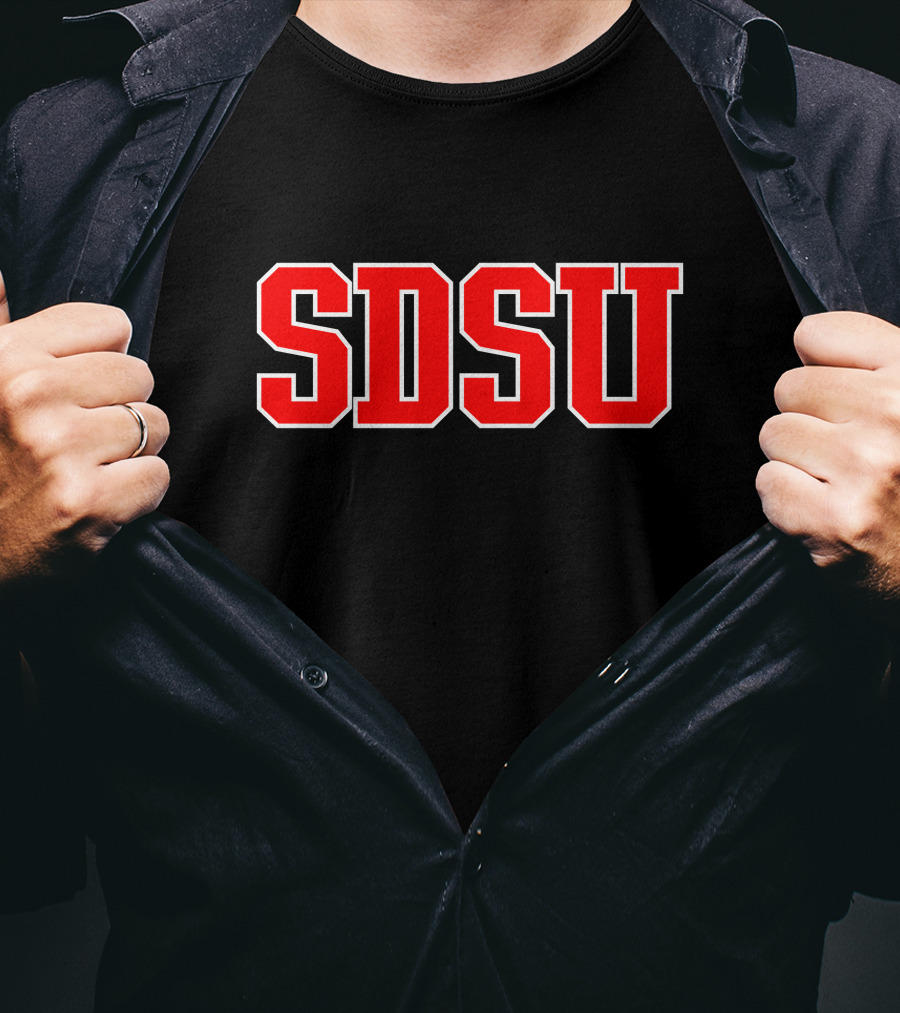 SDSU San Diego State University Bold Red Letters T-Shirt