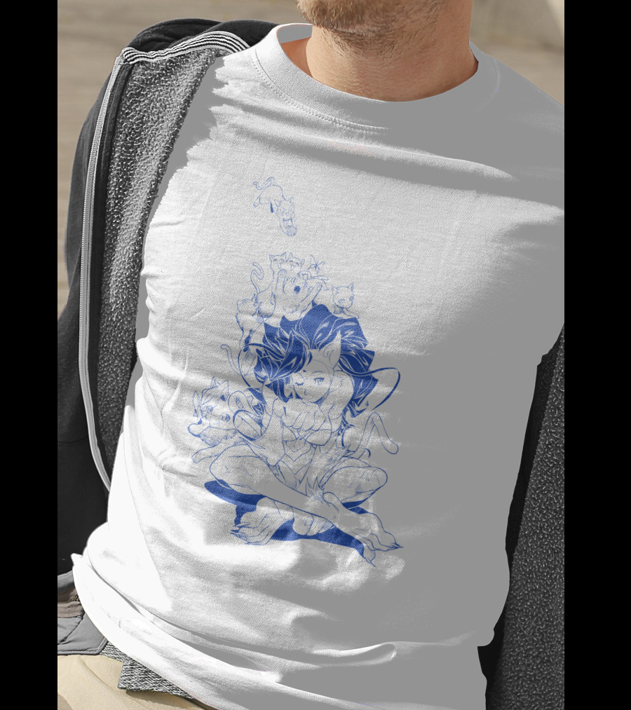 Udon Darkstalkers Felicia Icon Cats Cats Cats T-Shirt