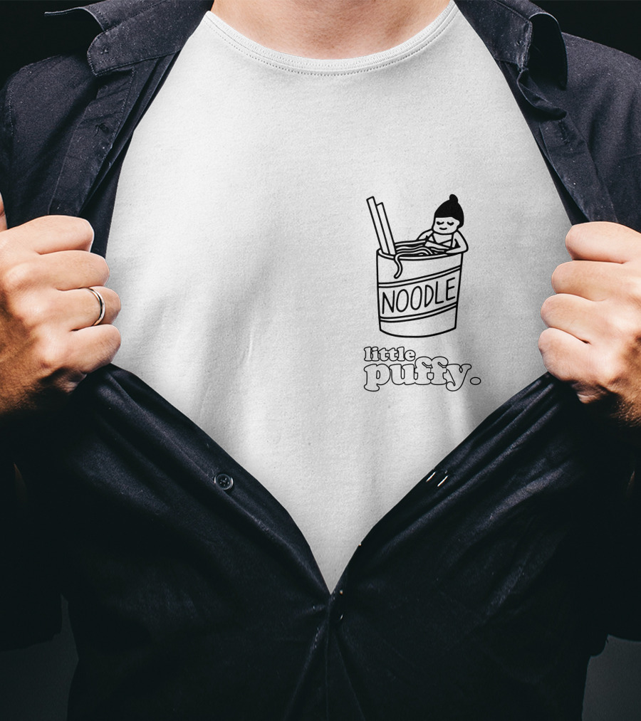 Little Puffy Noodle Bath Cup Character In Noodles T-Shirt