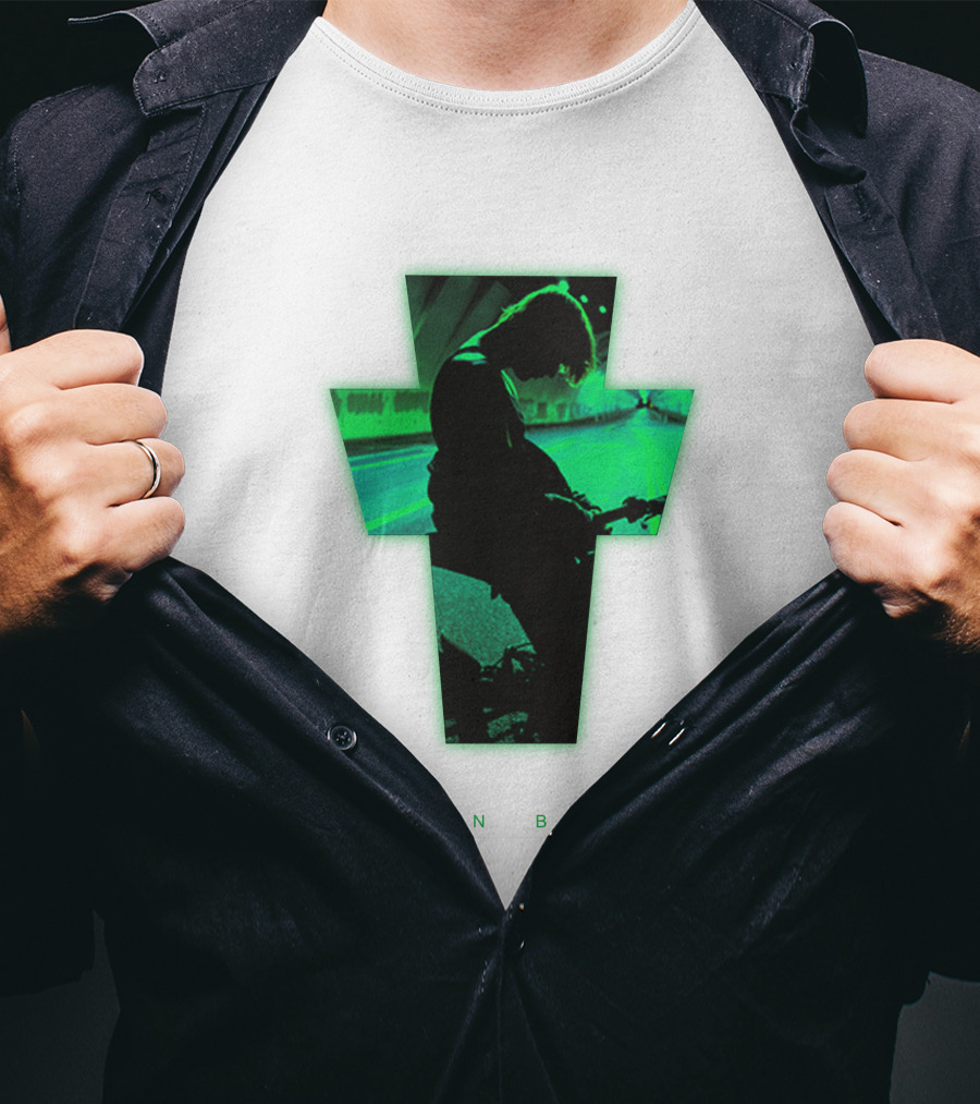 Justin Bieber Cross Silhouette Neon Green T-Shirt