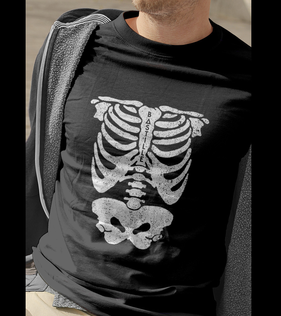 Bastille Flaws Rewind Skeleton Merch T-Shirt