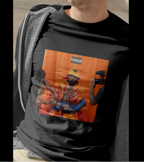 Blameitonbaby Merch Blame It On Baby Deluxe Explicit Content Orange Outfit Photography T-Shirt