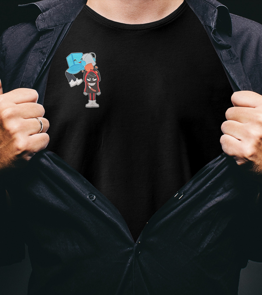 Skeppy April Fools Merch Skeppy And BadBoyHalo Cartoon Characters T-Shirt