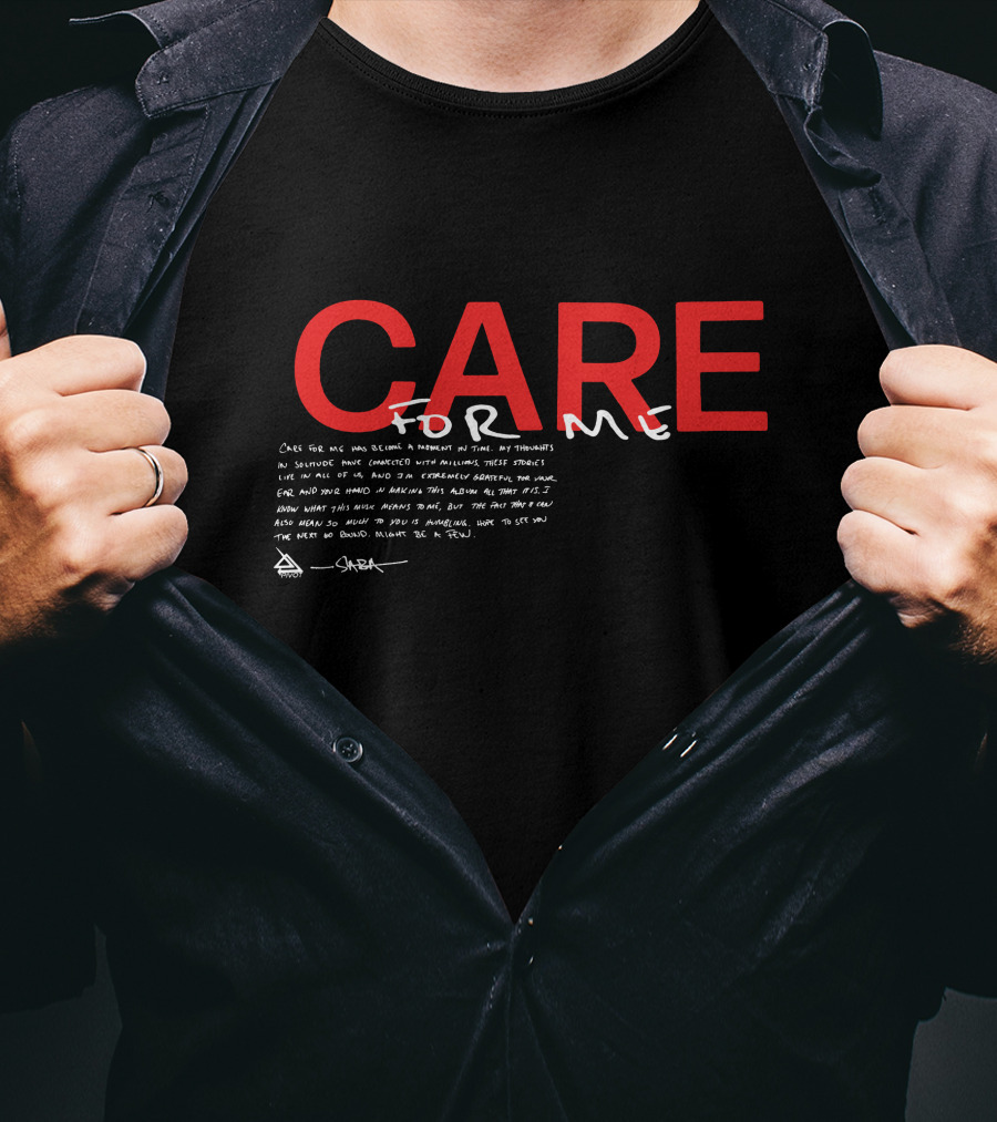 Saba Merch Care For Me Handwritten Text And CARE T-Shirt