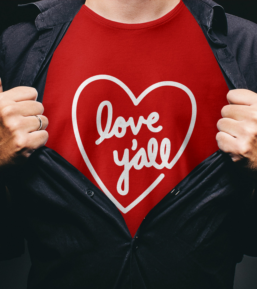 Addison Rae Merch Love Y'all Heart T-Shirt