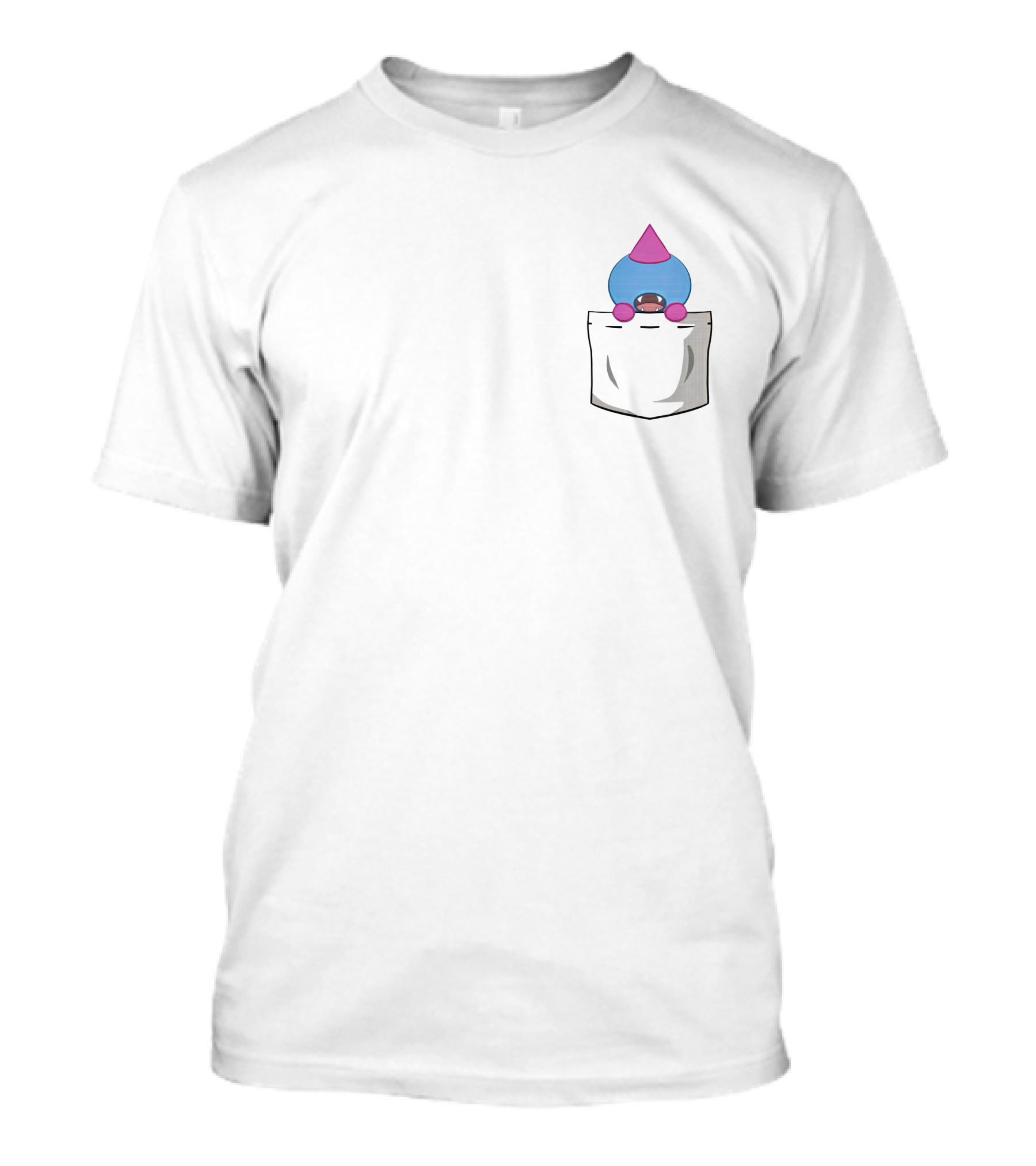 Sayumi Woody Character Pocket Blue Pink Cone Hat Merch T-Shirt