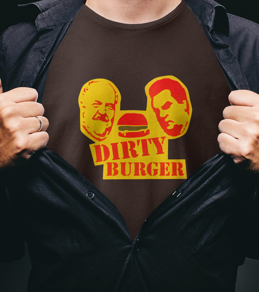 Trailer Park Boys Dirty Burger Merch Faces And Burger T-Shirt