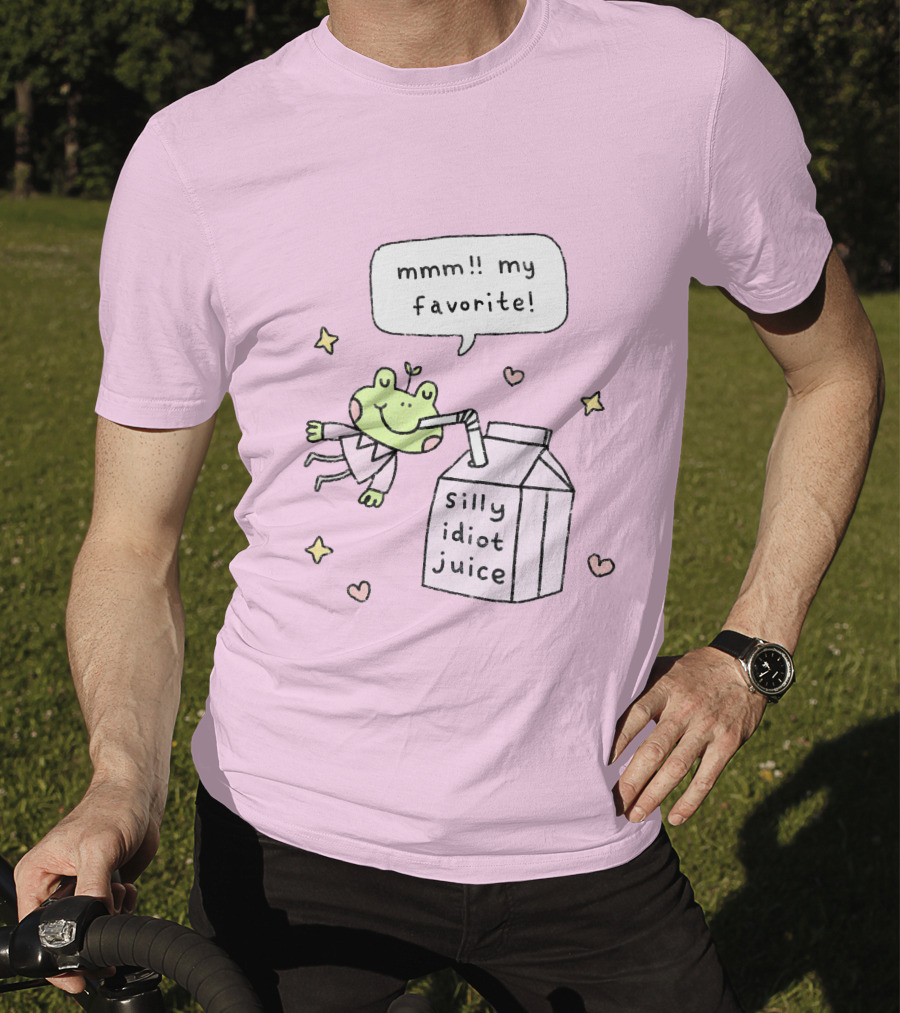 Mmm My Favorite Silly Idiot Juice Frog With Stars And Hearts T-Shirt