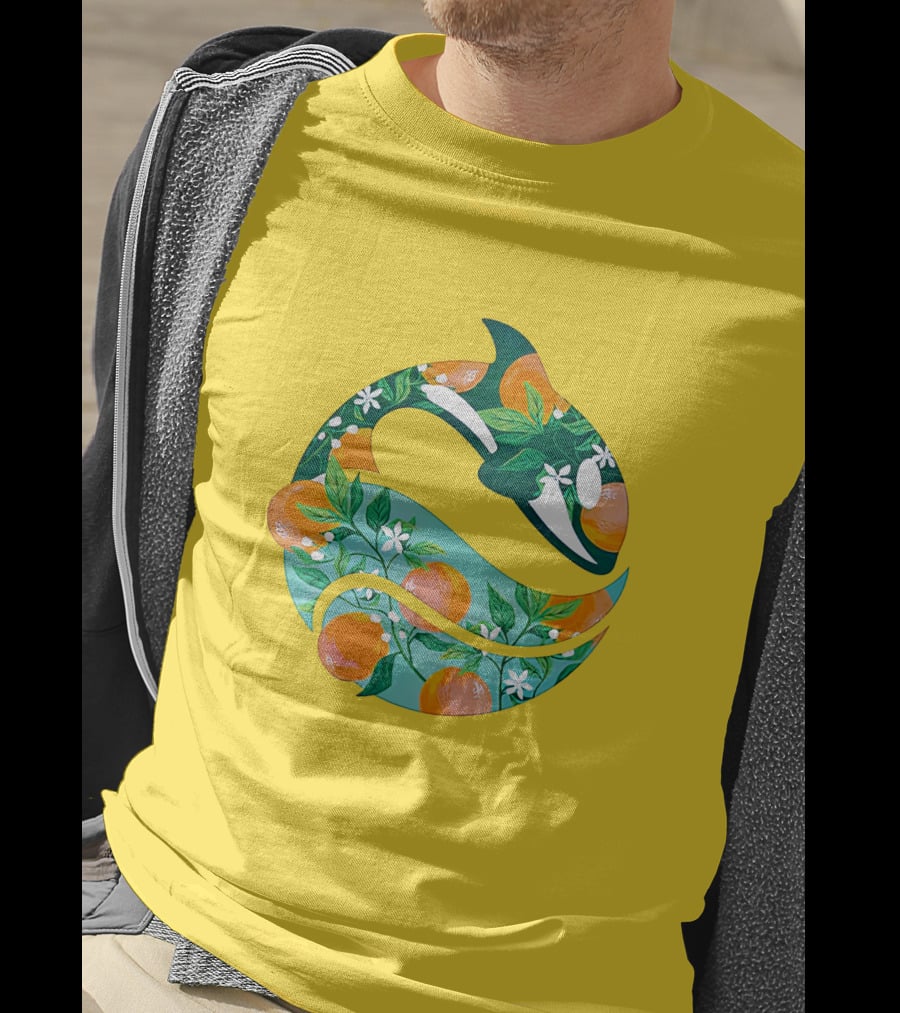 SeaWorld Busch Gardens Florida Local Orange Blossom Orca T-Shirt