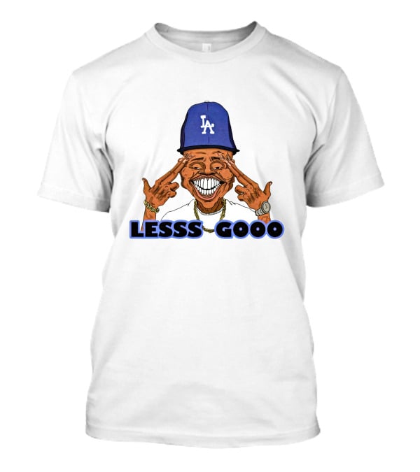 LESSS GOOO LA Cap Smile T-Shirt