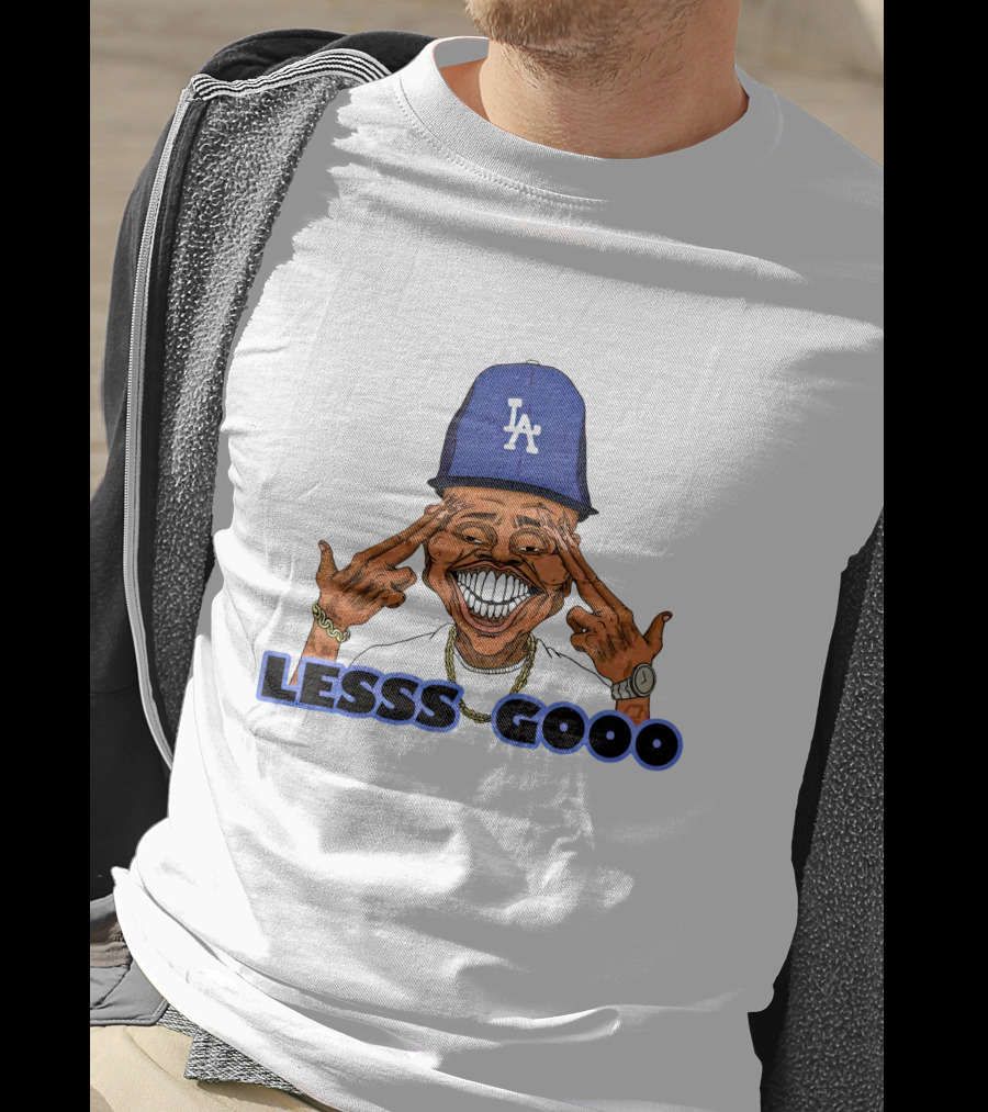 LESSS GOOO LA Cap Smile T-Shirt