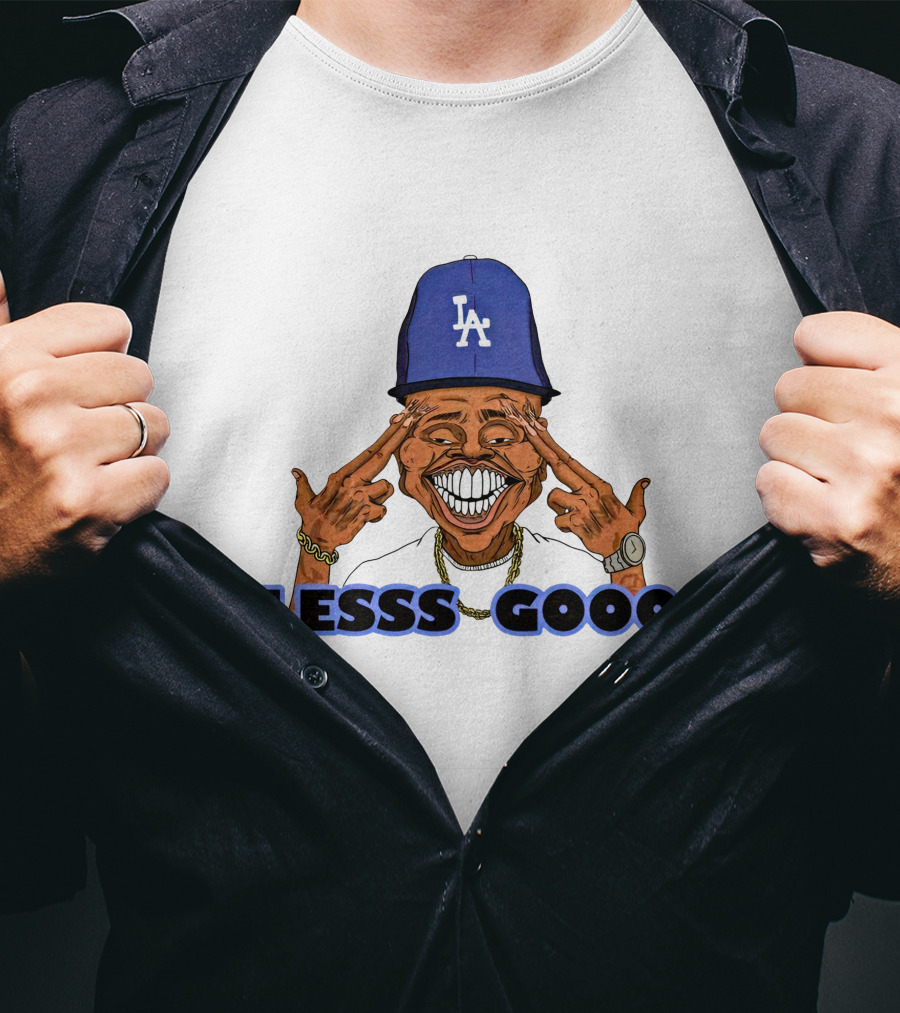 LESSS GOOO LA Cap Smile T-Shirt
