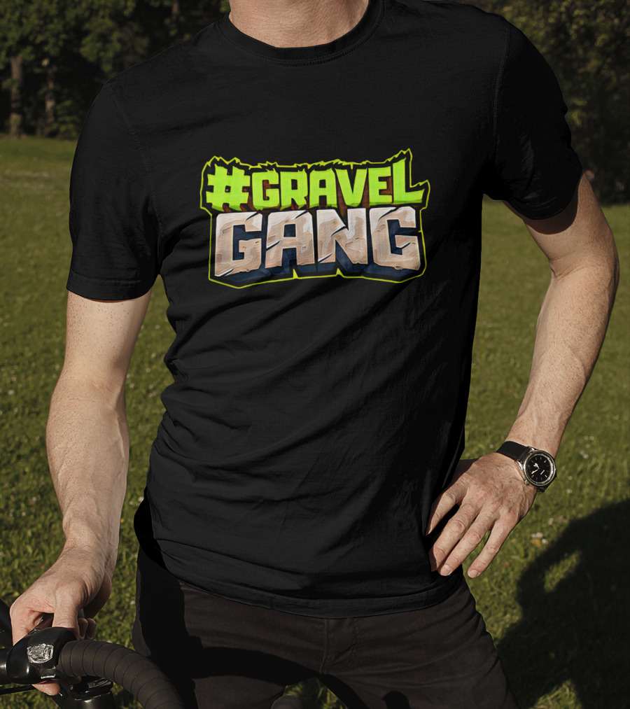 Boomer Merch Gravel Gang #Gravel Gang Stone Text T-Shirt