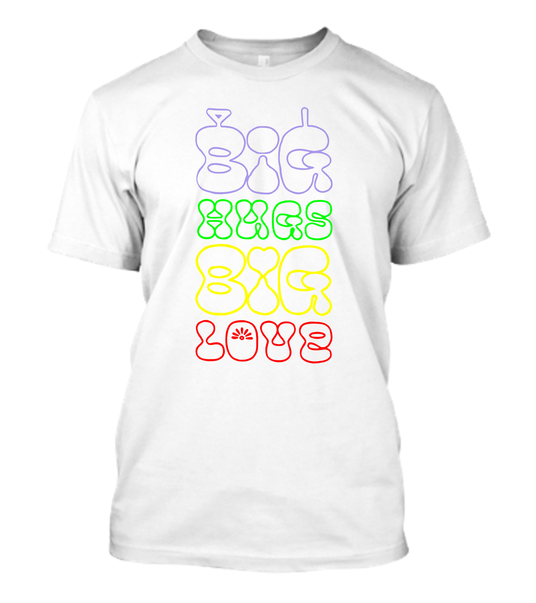 Teletubbies Big Hugs Big Love Pride Merch Store T-Shirt